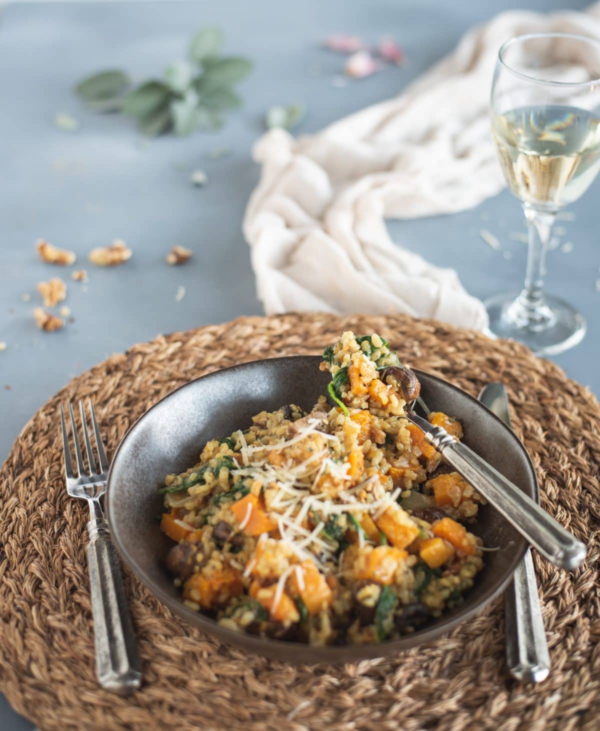 Picture of Brown Rice Risotto with Butternut Squash & Mushrooms 