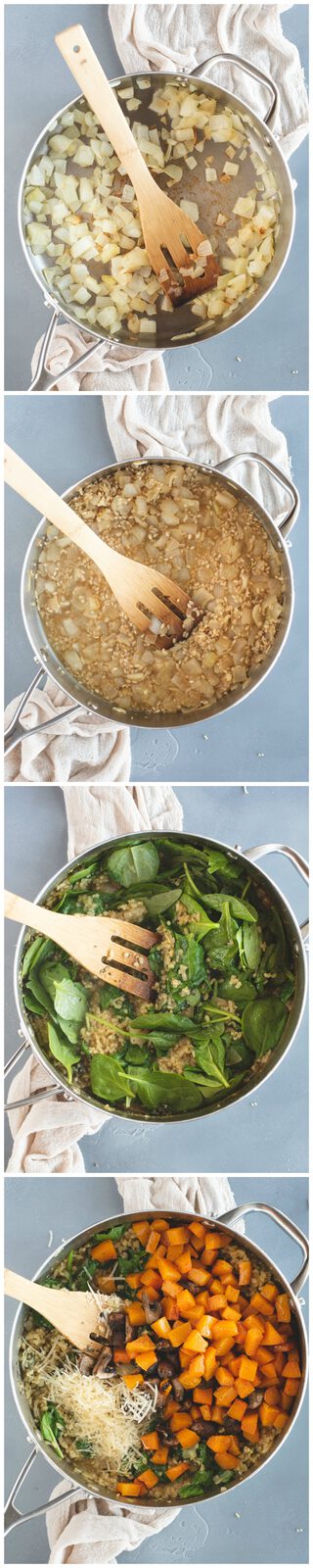 healthy brown rice risotto process steps