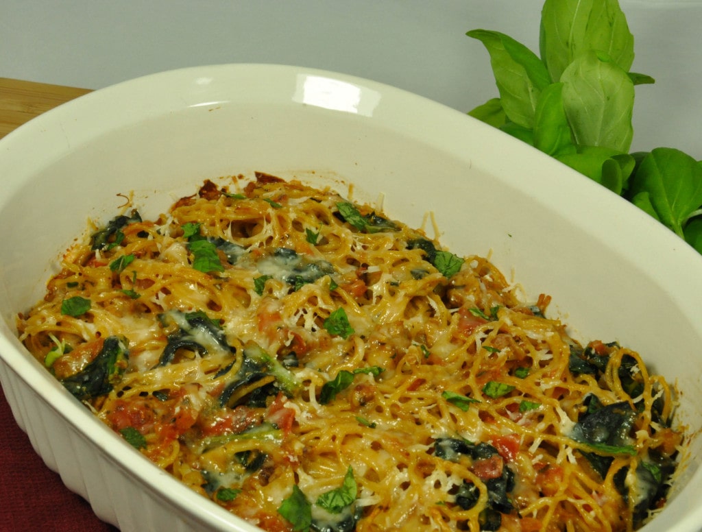 20140224-Baked Spaghetti with Fresh Tomatoes and Basil - Feasting not Fasting-6