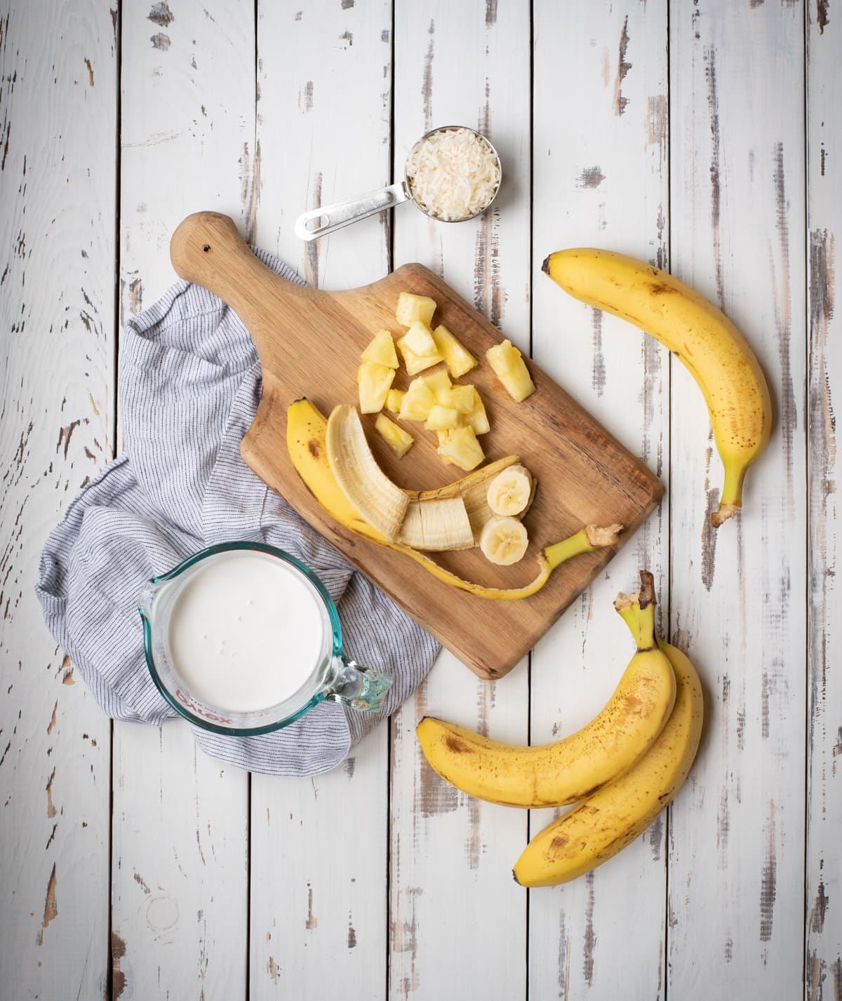 ingredients for banana ice cream