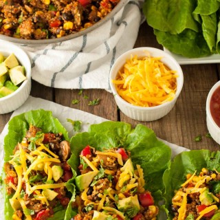 Vegetarian lettuce wraps put a tasty low carb spin on tacos that will keep you full with a whopping 24 grams of protein and 18 grams of fiber per serving!