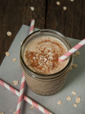 Creamy, delicious vegan banana almond milk smoothie is nutritious and loaded with fiber but tastes like a decadent desert!