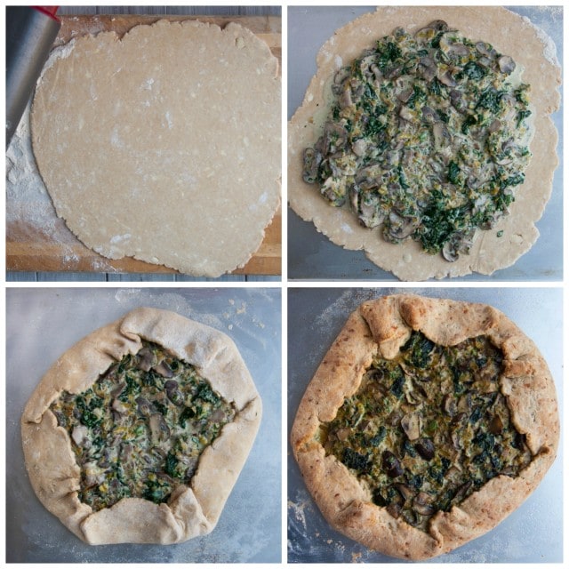  Rustic galette made with whole wheat flour, leeks, mushrooms and kale is the ultimate veggie packed comfort food. 