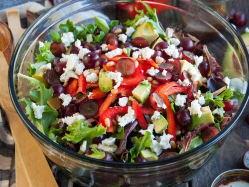 Green Salad with Curry Balsamic Dressing