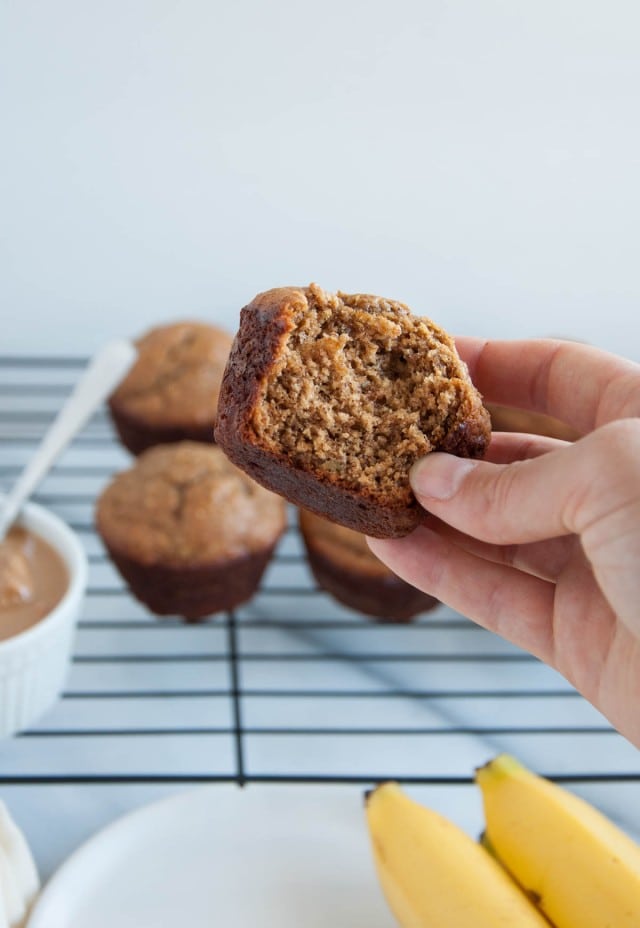 These peanut butter banana muffins are absolutely delicious, perfectly moist, and loaded with heart healthy oat flour and over 8 grams of protein.