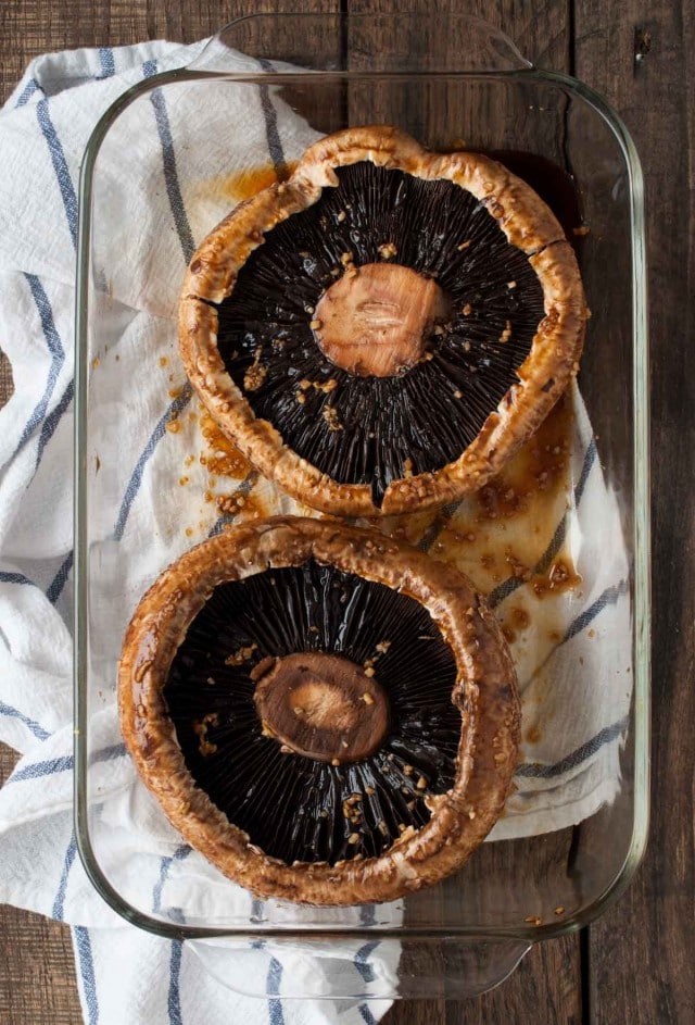 Marinated and then baked, these portobello mushrooms are simply the best, whether as a side accompanying another entrée or as a vegetarian main dish.