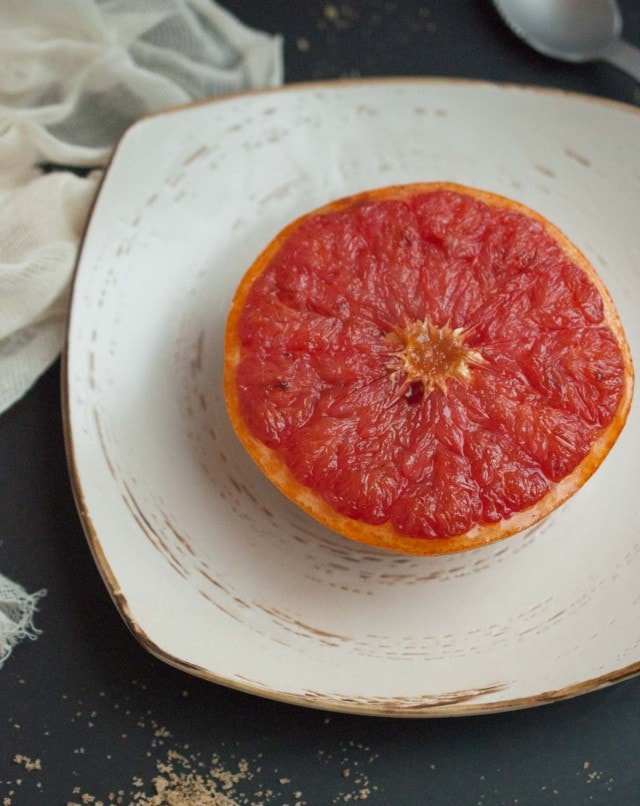 This easy broiled grapefruit recipe is deliciously tart with just the right amount of sweetness to add balance and make this the perfect healthy breakfast, dessert, or snack. 