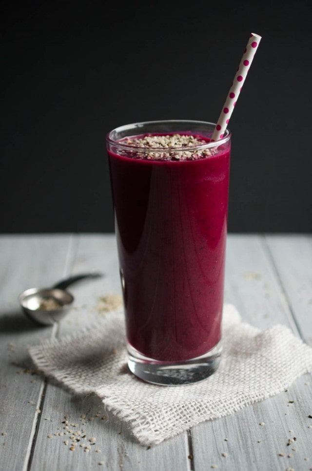 I'm in love with this beet smoothie! Its delicious, high in protein and has the perfect amount of sweetness to balance out the earthiness of the beets.