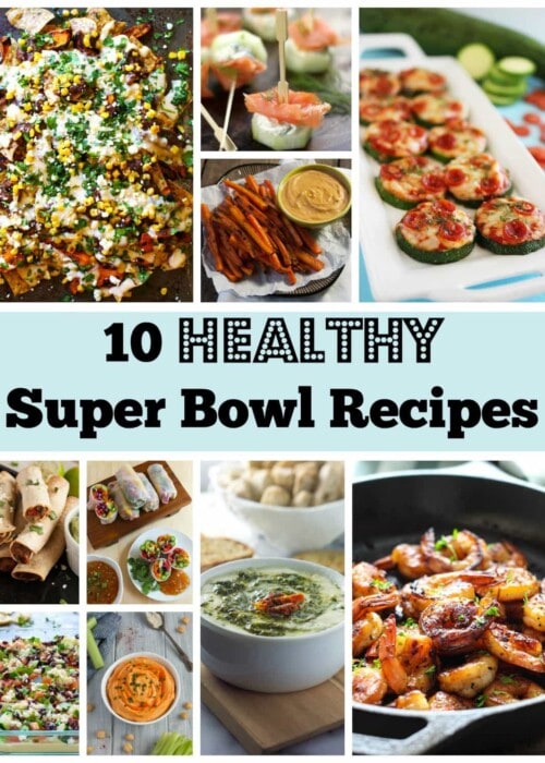 Want healthy Super Bowl recipes to avoid noshing on junk this Sunday? Check out this recipe round up for some delicious, lighter snacks to fuel up on game day!