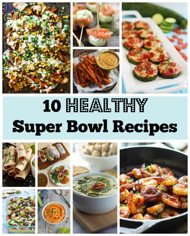 Want healthy Super Bowl recipes to avoid noshing on junk this Sunday? Check out this recipe round up for some delicious, lighter snacks to fuel up on game day!