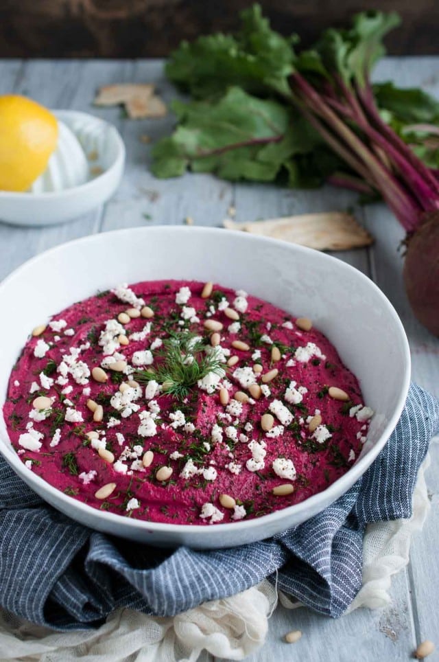 This beet hummus is as delicious as it is beautiful with its vibrant pink color, earthy flavor, and healthy as can be with over 7 grams of protein per serving. 