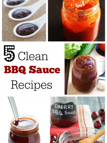 Clean BBQ sauce recipe made from scratch so you don't have to worry about the unhealthy ingredients in store bought sauces at your next barbecue.