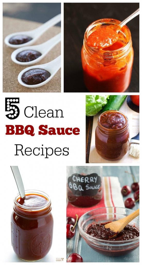 Clean BBQ sauce recipe made from scratch so you don't have to worry about the unhealthy ingredients in store bought sauces at your next barbecue.