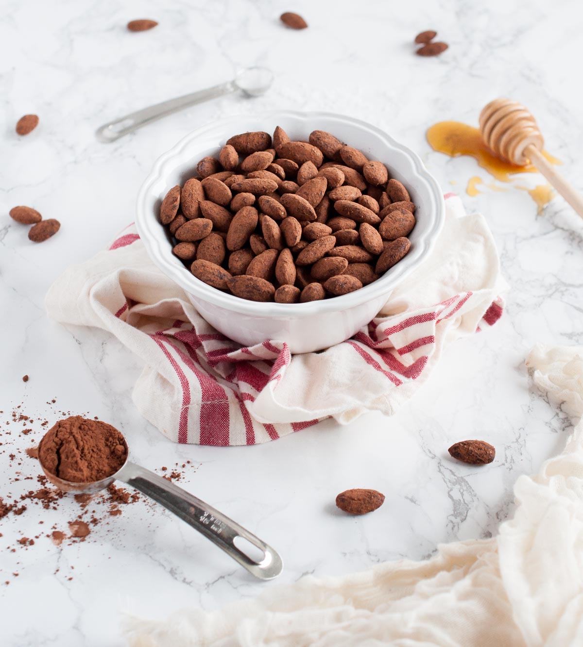 Cocoa Roasted Almonds Feasting Not Fasting