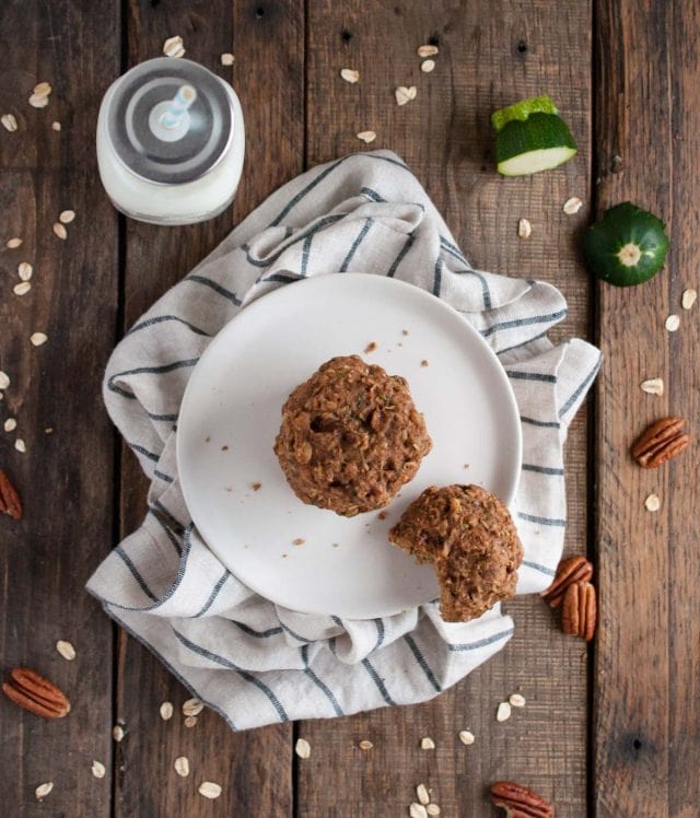 Healthy zucchini cookies that are both and delicious and good for you with banana, oats, flax, coconut oil, coconut sugar, and (of course) zucchini.