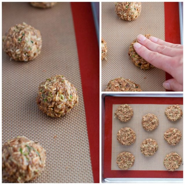 Healthy zucchini cookies that are both and delicious and good for you with banana, oats, flax, coconut oil, coconut sugar, and (of course) zucchini.