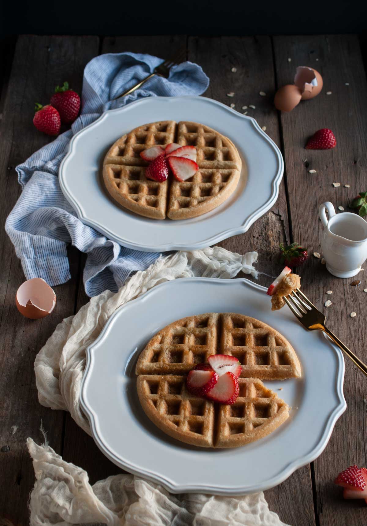 Oat Flour Waffles Feasting not Fasting