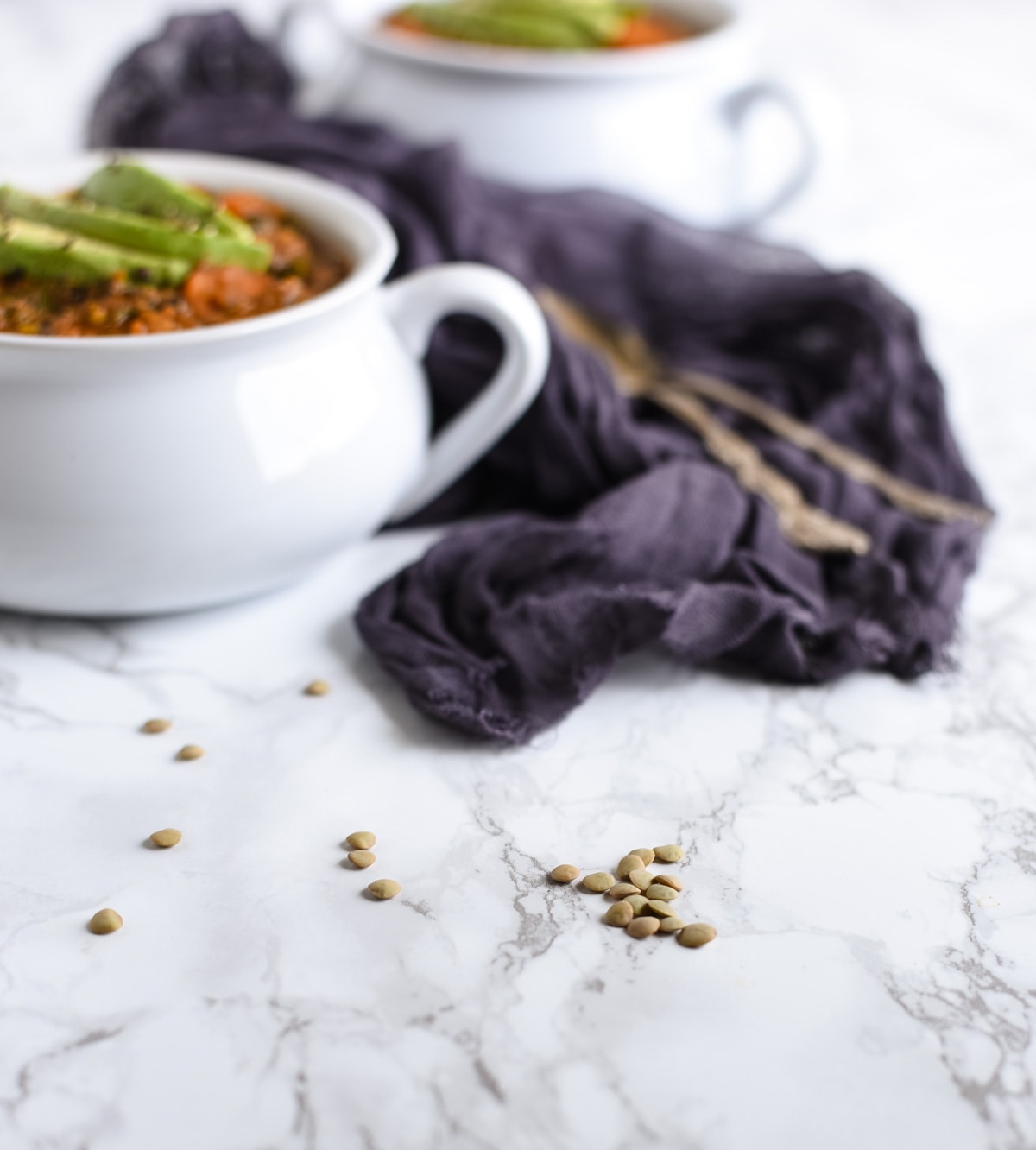 Lentil soup close picture of lentils