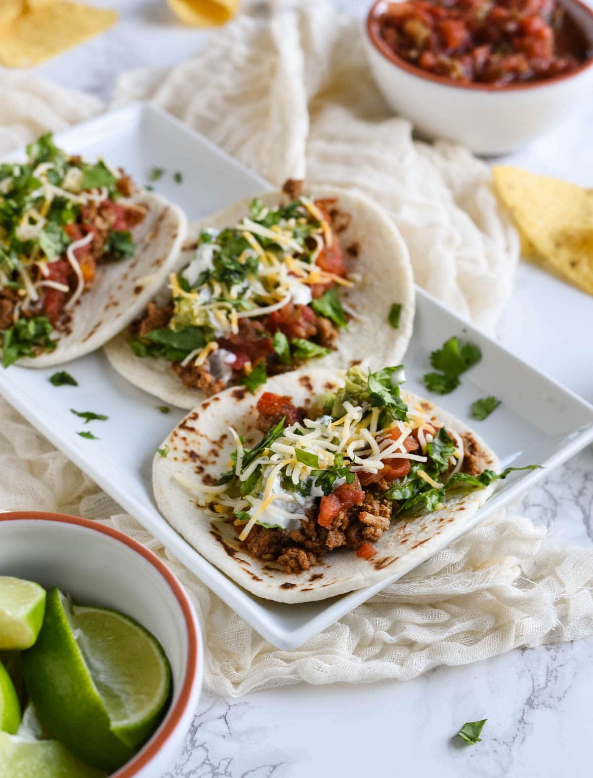 Healthy Turkey Tacos - Feasting not Fasting