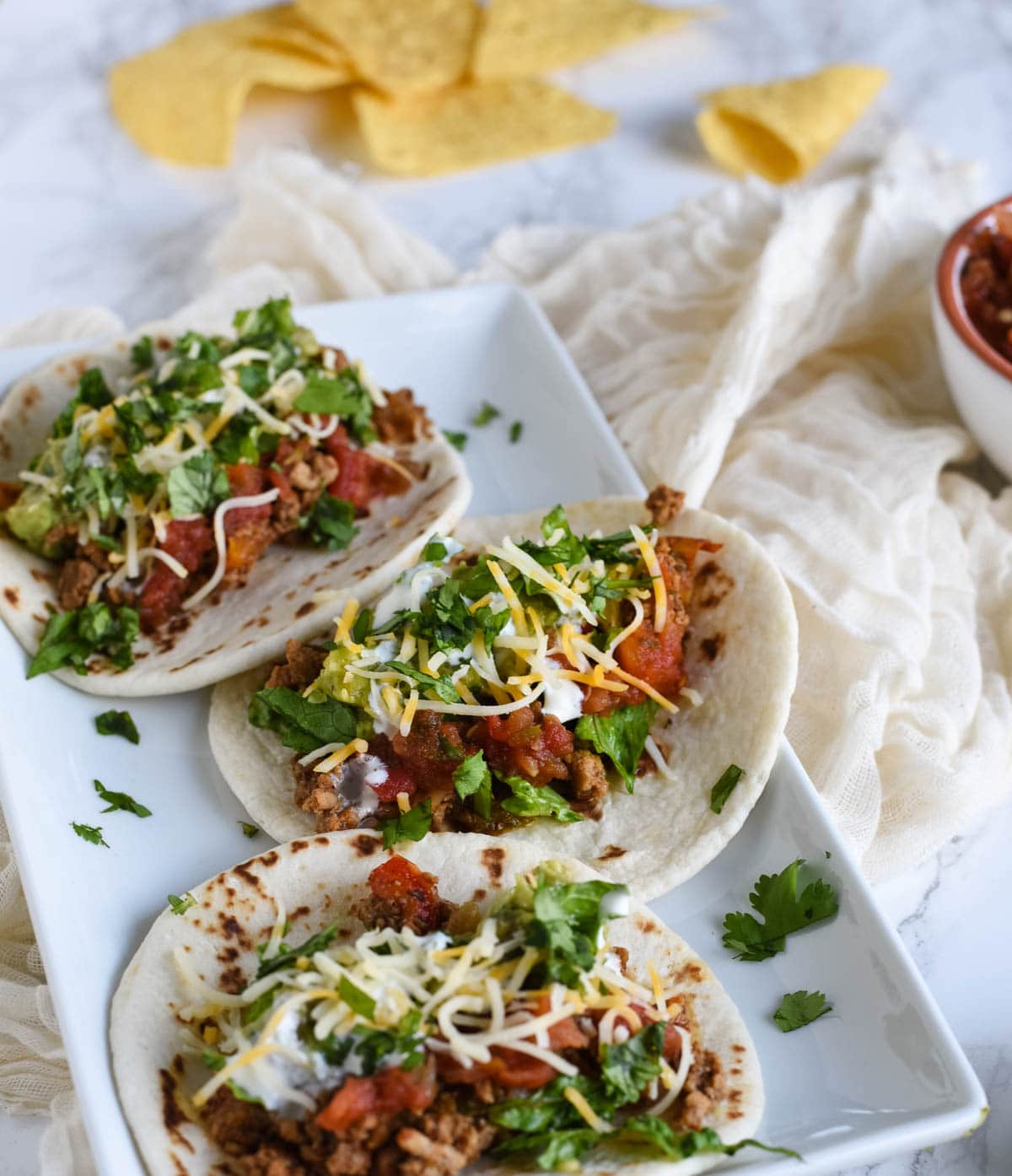 Healthy Turkey Tacos - Feasting not Fasting