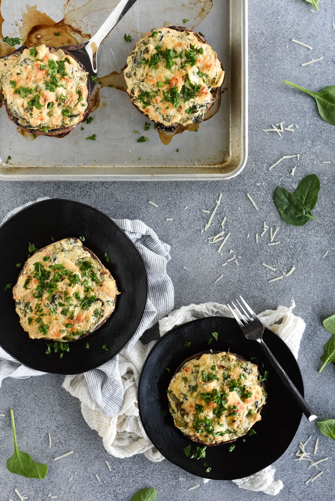 Stuffed portobello mushrooms