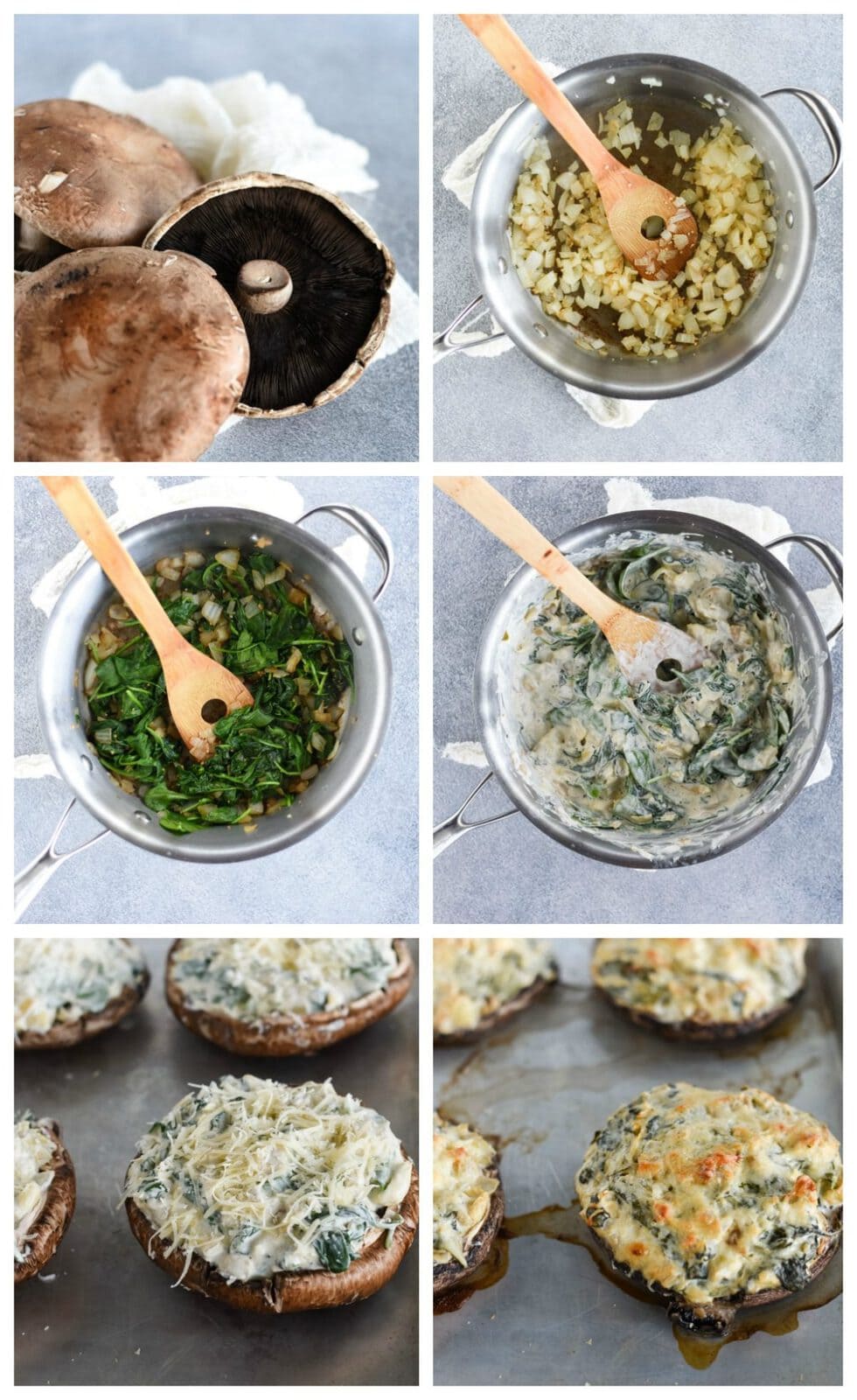 stuffed portobello mushrooms step by step instructions