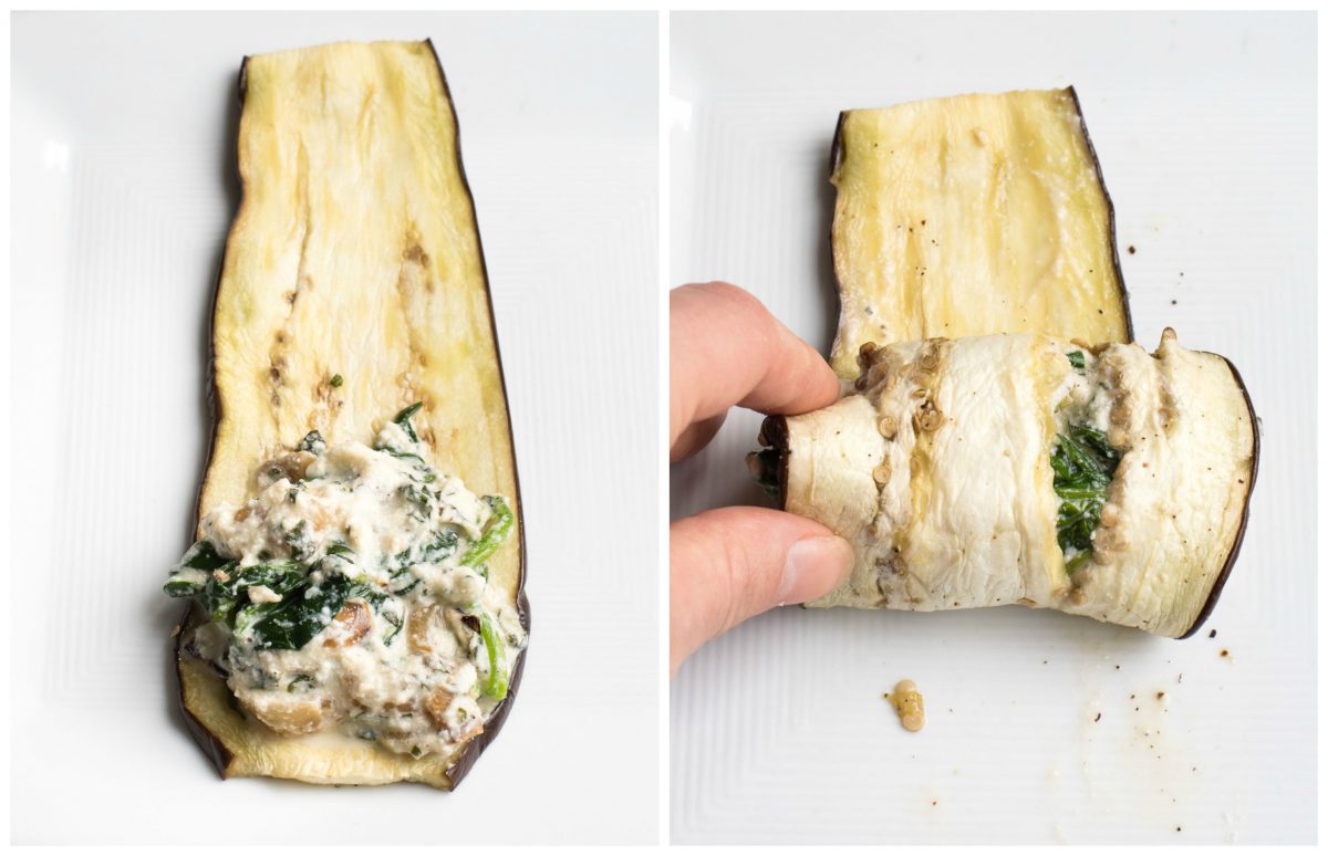 Pasta-Less Eggplant Lasagna Roll Ups, Recipe