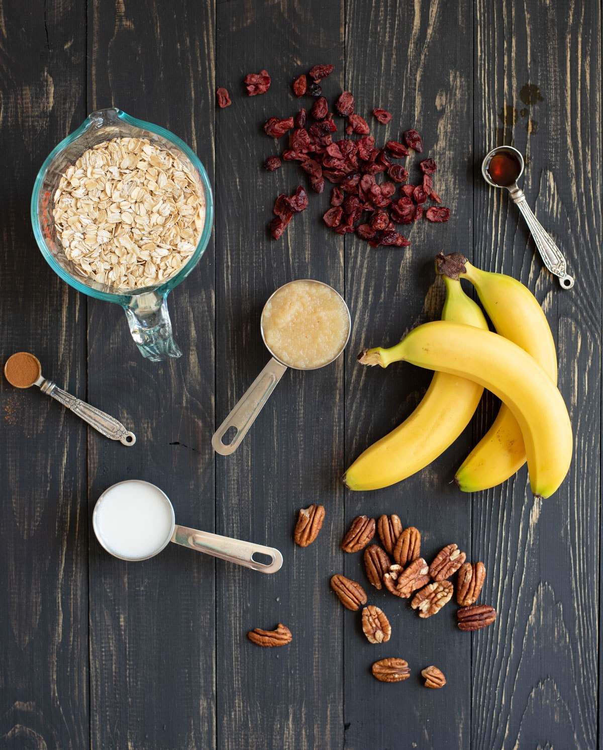 ingredients for Healthy banana oat cookies