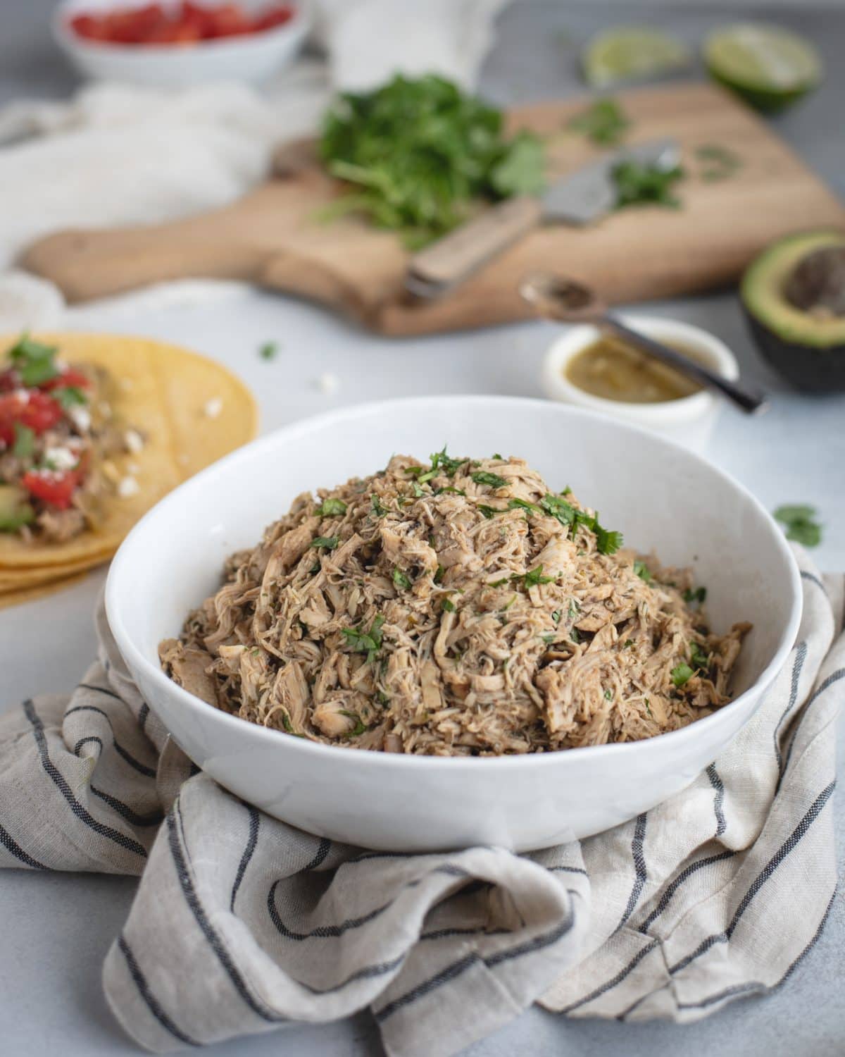 Bowl of Slow Cooker Cilantro Lime Chicken