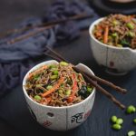 Bowls of soba noodles and peanut sauce