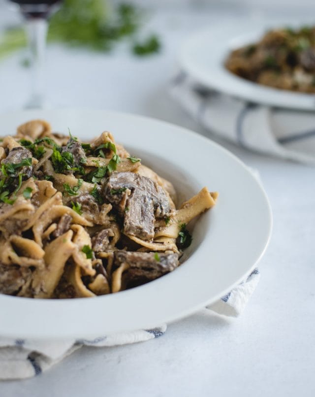 Instant Pot Beef Stroganoff Feasting not Fasting