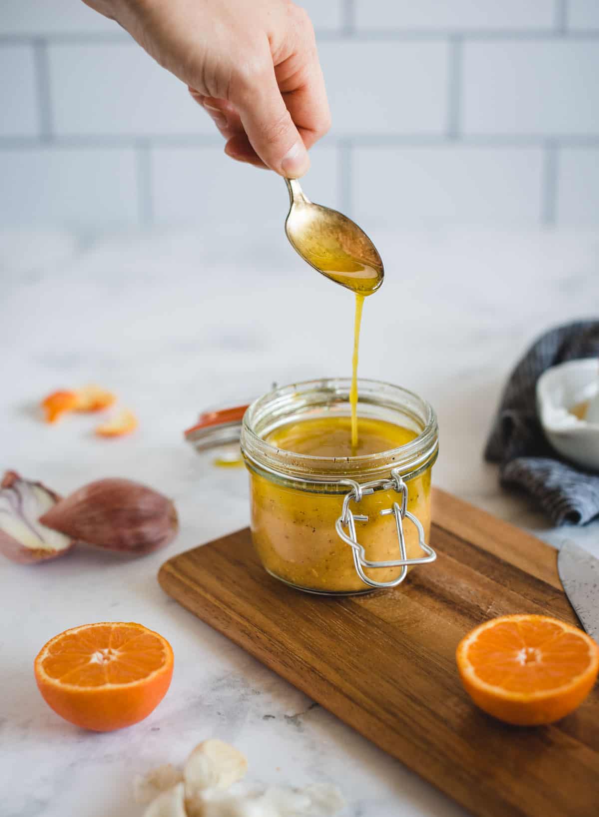 Orange Vinaigrette Salad Dressing - Feasting Not Fasting