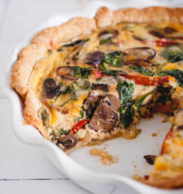 Easy Veggie Quiche - Feasting not Fasting