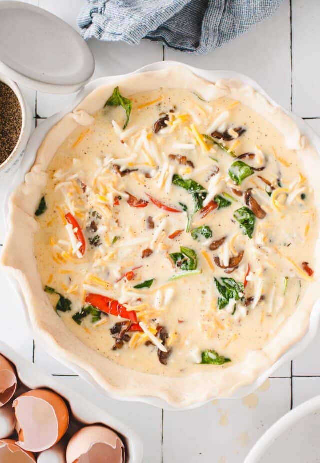 Easy Veggie Quiche - Feasting not Fasting
