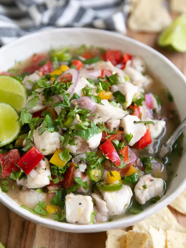 ceviche with chips