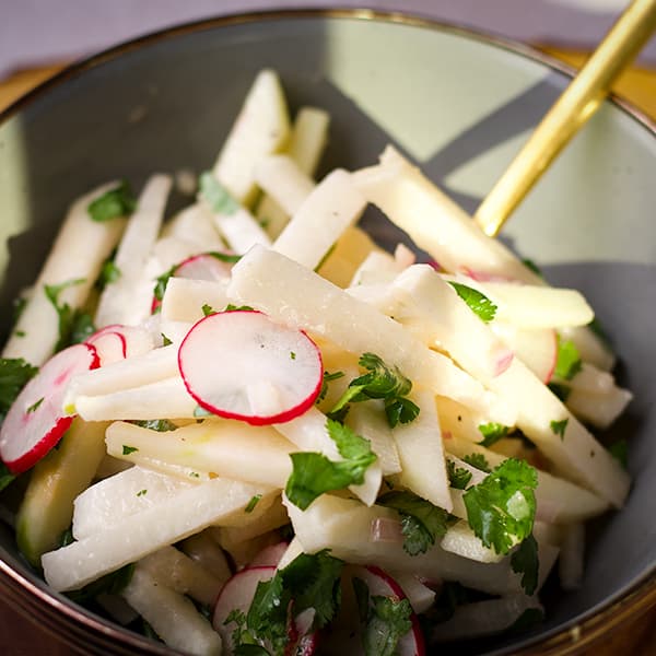 Picture of jicama salad with radishes