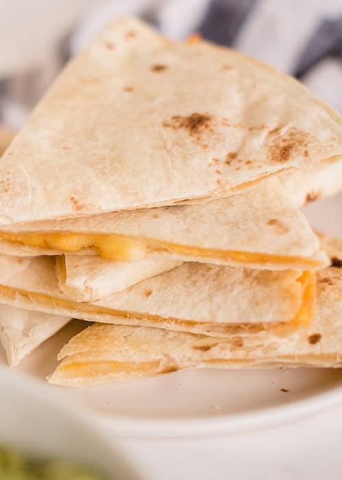 stack of cheese quesadillas