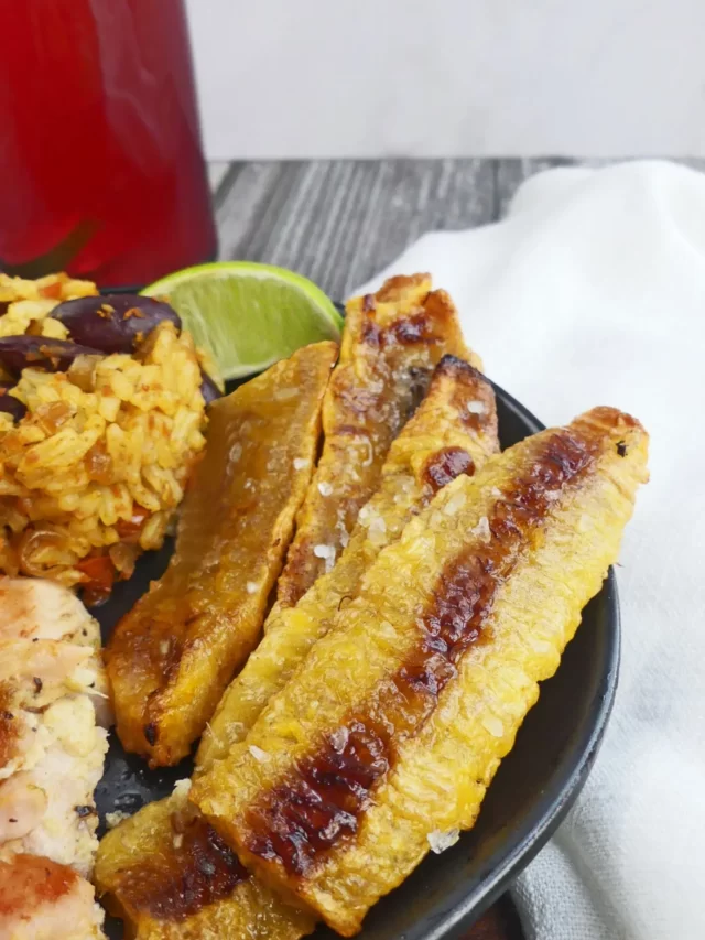 caramelized plantains on a plate