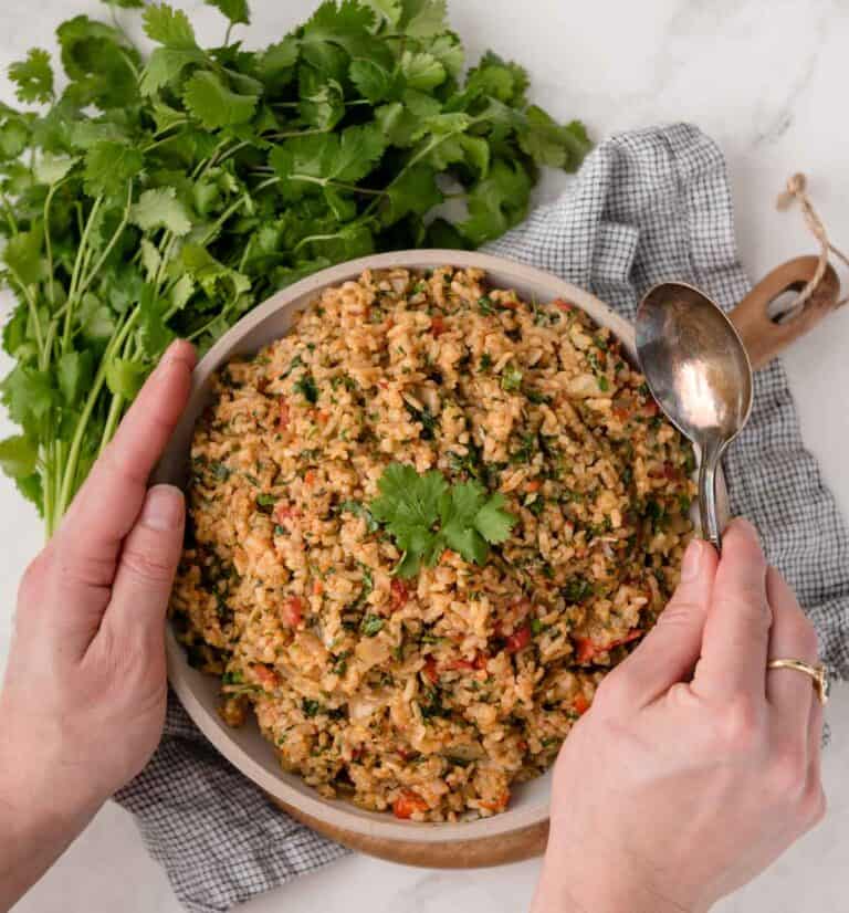 Chimichurri Rice (Trader Joe's Copycat Recipe) - Feasting not Fasting